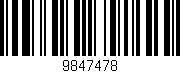 Código de barras (EAN, GTIN, SKU, ISBN): '9847478'