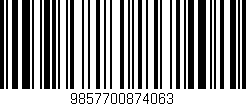 Código de barras (EAN, GTIN, SKU, ISBN): '9857700874063'