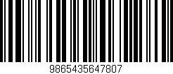 Código de barras (EAN, GTIN, SKU, ISBN): '9865435647807'