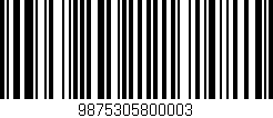 Código de barras (EAN, GTIN, SKU, ISBN): '9875305800003'