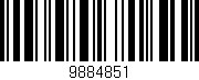 Código de barras (EAN, GTIN, SKU, ISBN): '9884851'