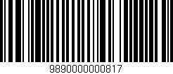 Código de barras (EAN, GTIN, SKU, ISBN): '9890000000817'