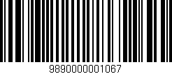 Código de barras (EAN, GTIN, SKU, ISBN): '9890000001067'