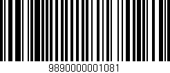 Código de barras (EAN, GTIN, SKU, ISBN): '9890000001081'