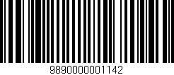 Código de barras (EAN, GTIN, SKU, ISBN): '9890000001142'