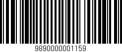 Código de barras (EAN, GTIN, SKU, ISBN): '9890000001159'