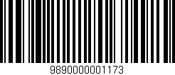 Código de barras (EAN, GTIN, SKU, ISBN): '9890000001173'