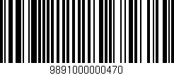 Código de barras (EAN, GTIN, SKU, ISBN): '9891000000470'