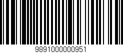 Código de barras (EAN, GTIN, SKU, ISBN): '9891000000951'