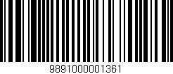 Código de barras (EAN, GTIN, SKU, ISBN): '9891000001361'