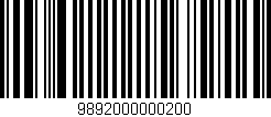Código de barras (EAN, GTIN, SKU, ISBN): '9892000000200'