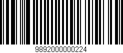 Código de barras (EAN, GTIN, SKU, ISBN): '9892000000224'