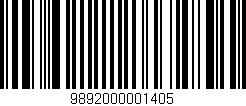 Código de barras (EAN, GTIN, SKU, ISBN): '9892000001405'