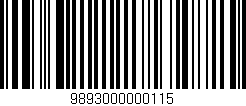 Código de barras (EAN, GTIN, SKU, ISBN): '9893000000115'