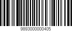 Código de barras (EAN, GTIN, SKU, ISBN): '9893000000405'