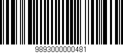 Código de barras (EAN, GTIN, SKU, ISBN): '9893000000481'