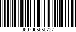Código de barras (EAN, GTIN, SKU, ISBN): '9897005850737'