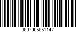 Código de barras (EAN, GTIN, SKU, ISBN): '9897005851147'