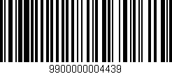 Código de barras (EAN, GTIN, SKU, ISBN): '9900000004439'
