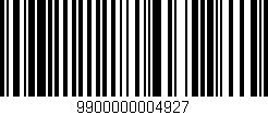 Código de barras (EAN, GTIN, SKU, ISBN): '9900000004927'