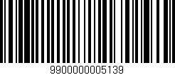 Código de barras (EAN, GTIN, SKU, ISBN): '9900000005139'