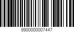 Código de barras (EAN, GTIN, SKU, ISBN): '9900000007447'