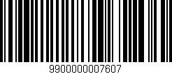 Código de barras (EAN, GTIN, SKU, ISBN): '9900000007607'