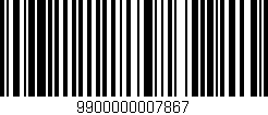 Código de barras (EAN, GTIN, SKU, ISBN): '9900000007867'