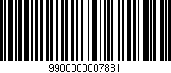 Código de barras (EAN, GTIN, SKU, ISBN): '9900000007881'