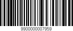 Código de barras (EAN, GTIN, SKU, ISBN): '9900000007959'