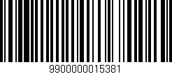Código de barras (EAN, GTIN, SKU, ISBN): '9900000015381'