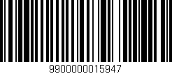 Código de barras (EAN, GTIN, SKU, ISBN): '9900000015947'