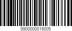 Código de barras (EAN, GTIN, SKU, ISBN): '9900000016005'