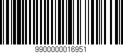 Código de barras (EAN, GTIN, SKU, ISBN): '9900000016951'