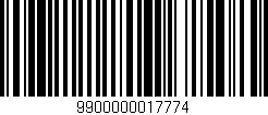 Código de barras (EAN, GTIN, SKU, ISBN): '9900000017774'