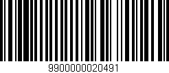 Código de barras (EAN, GTIN, SKU, ISBN): '9900000020491'