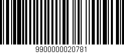 Código de barras (EAN, GTIN, SKU, ISBN): '9900000020781'