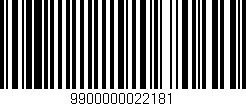 Código de barras (EAN, GTIN, SKU, ISBN): '9900000022181'