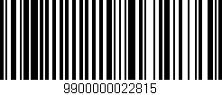 Código de barras (EAN, GTIN, SKU, ISBN): '9900000022815'