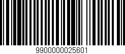 Código de barras (EAN, GTIN, SKU, ISBN): '9900000025601'