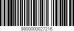 Código de barras (EAN, GTIN, SKU, ISBN): '9900000027216'
