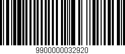 Código de barras (EAN, GTIN, SKU, ISBN): '9900000032920'
