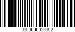 Código de barras (EAN, GTIN, SKU, ISBN): '9900000038892'