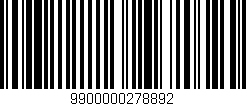 Código de barras (EAN, GTIN, SKU, ISBN): '9900000278892'