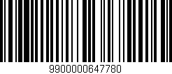 Código de barras (EAN, GTIN, SKU, ISBN): '9900000647780'