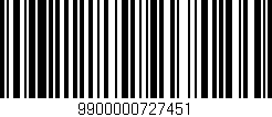 Código de barras (EAN, GTIN, SKU, ISBN): '9900000727451'