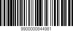 Código de barras (EAN, GTIN, SKU, ISBN): '9900000844981'
