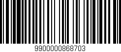 Código de barras (EAN, GTIN, SKU, ISBN): '9900000868703'