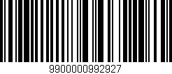Código de barras (EAN, GTIN, SKU, ISBN): '9900000992927'