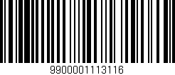 Código de barras (EAN, GTIN, SKU, ISBN): '9900001113116'